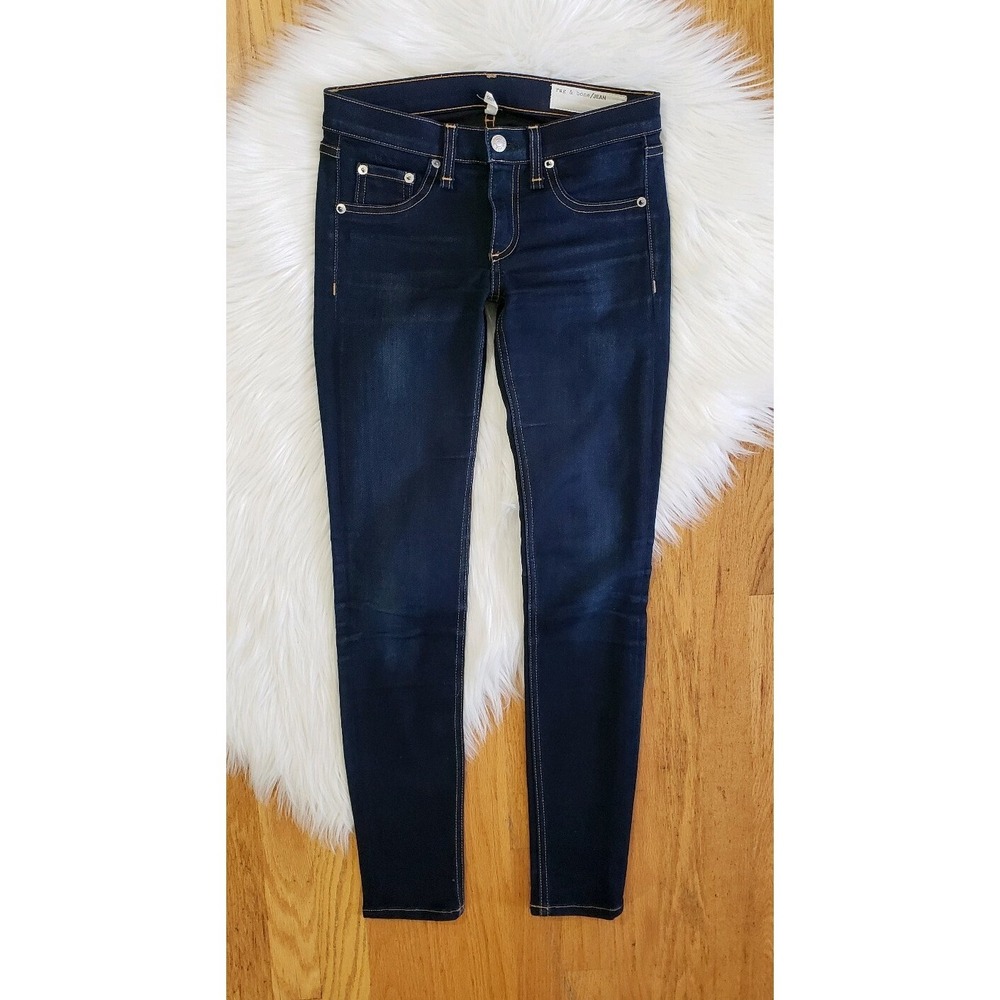 Rag & Bone Dark Wash Mid Rise Skinny Jeans  Women's Size 24